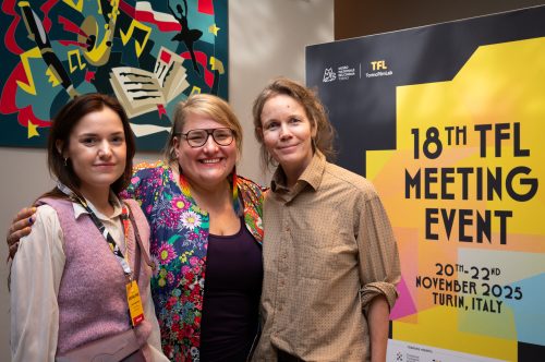 Vasakult_ produtsent Johanna Maria Tamm, režissöör Anna Hints, Tartu Filmifondi koordinaator Signe Somelar-Erikson